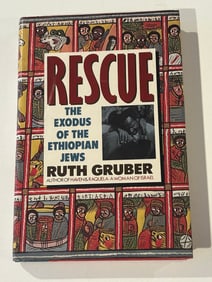 Rescue The Exodus Of The Ethiopian Jews by Ruth Gruber SIGNED & Inscribed First Edition