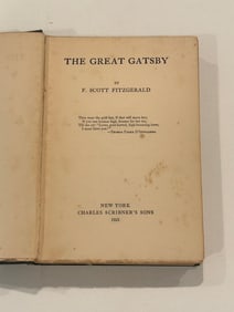 The Great Gatsby by F. Scott Fitzgerald First Edition First Print With All First Issue Points