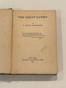 The Great Gatsby by F. Scott Fitzgerald First Edition First Print With All First Issue Points