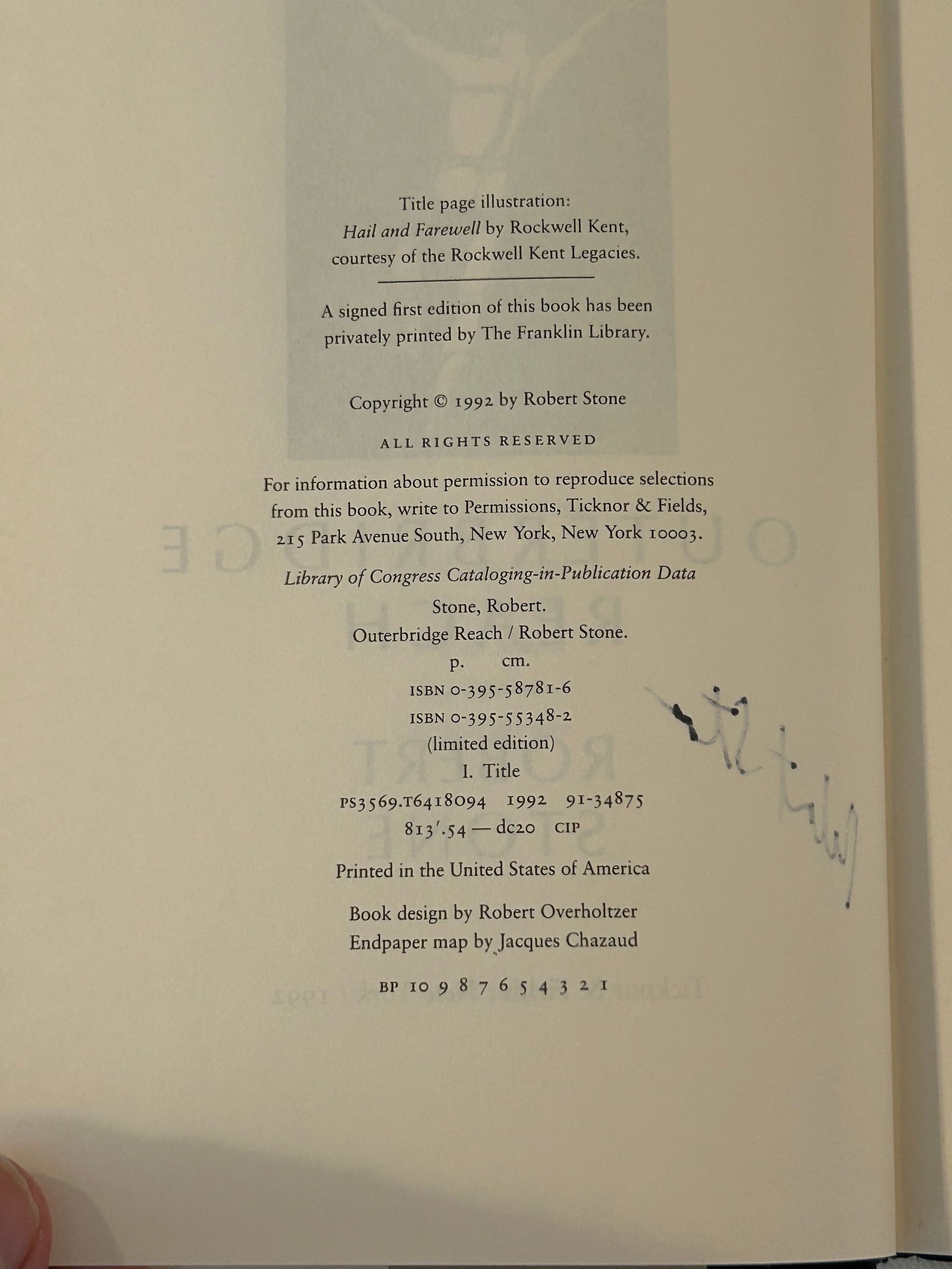 Robert Stone SIGNED First Editions - 3