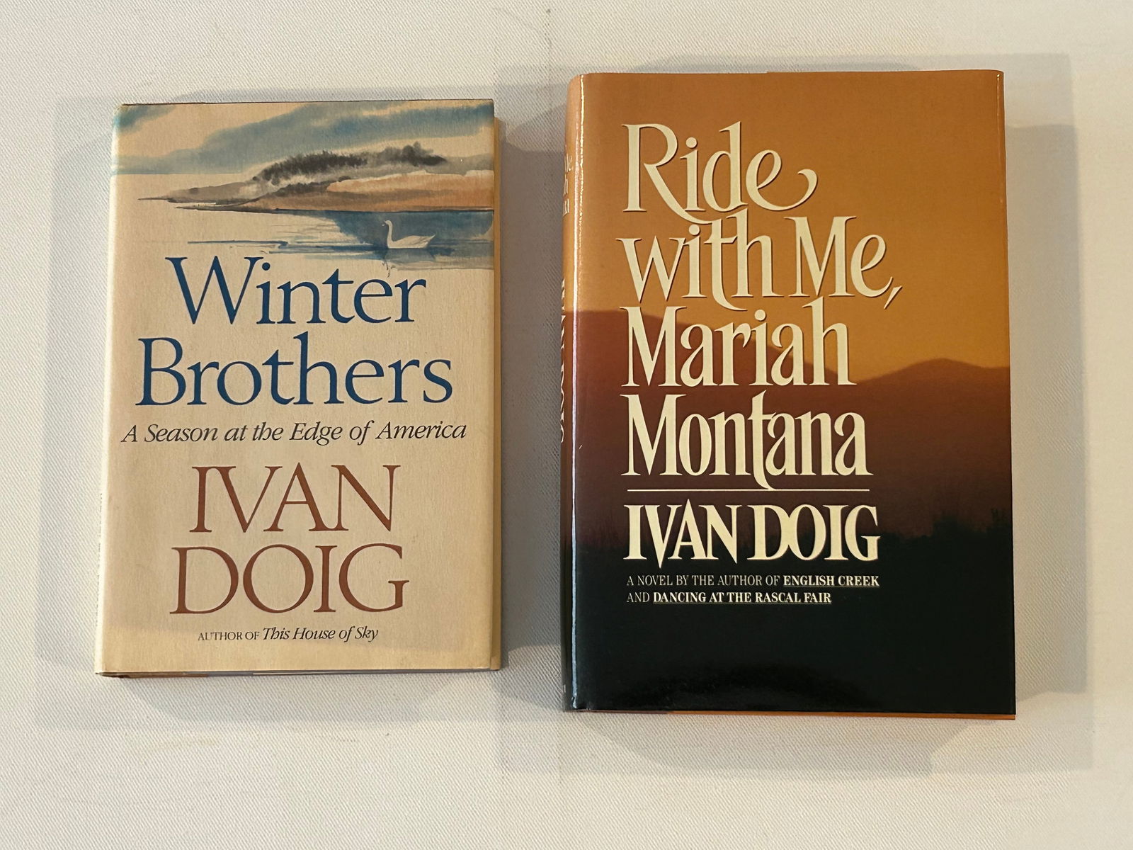 Ivan Doing SIGNED First Editions: Winter Brothers SIGNED First Edition published by Harcourt Brace Jovanovich, New York, 1980 (small tears to jacket). Ride With Me, Mariah Montana SIGNED & inscribed First Edition published by Atheneum