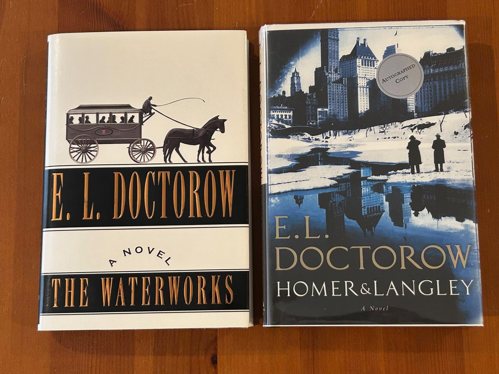 E. L. Doctorow SIGNED First Editions: The Waterworks by E. L. Doctorow SIGNED First Edition SIGNED Twice published by Random House, New York, 1994. Homer & Langley by E. L. Doctorow SIGNED First Edition SIGNED Twice published by Random Ho