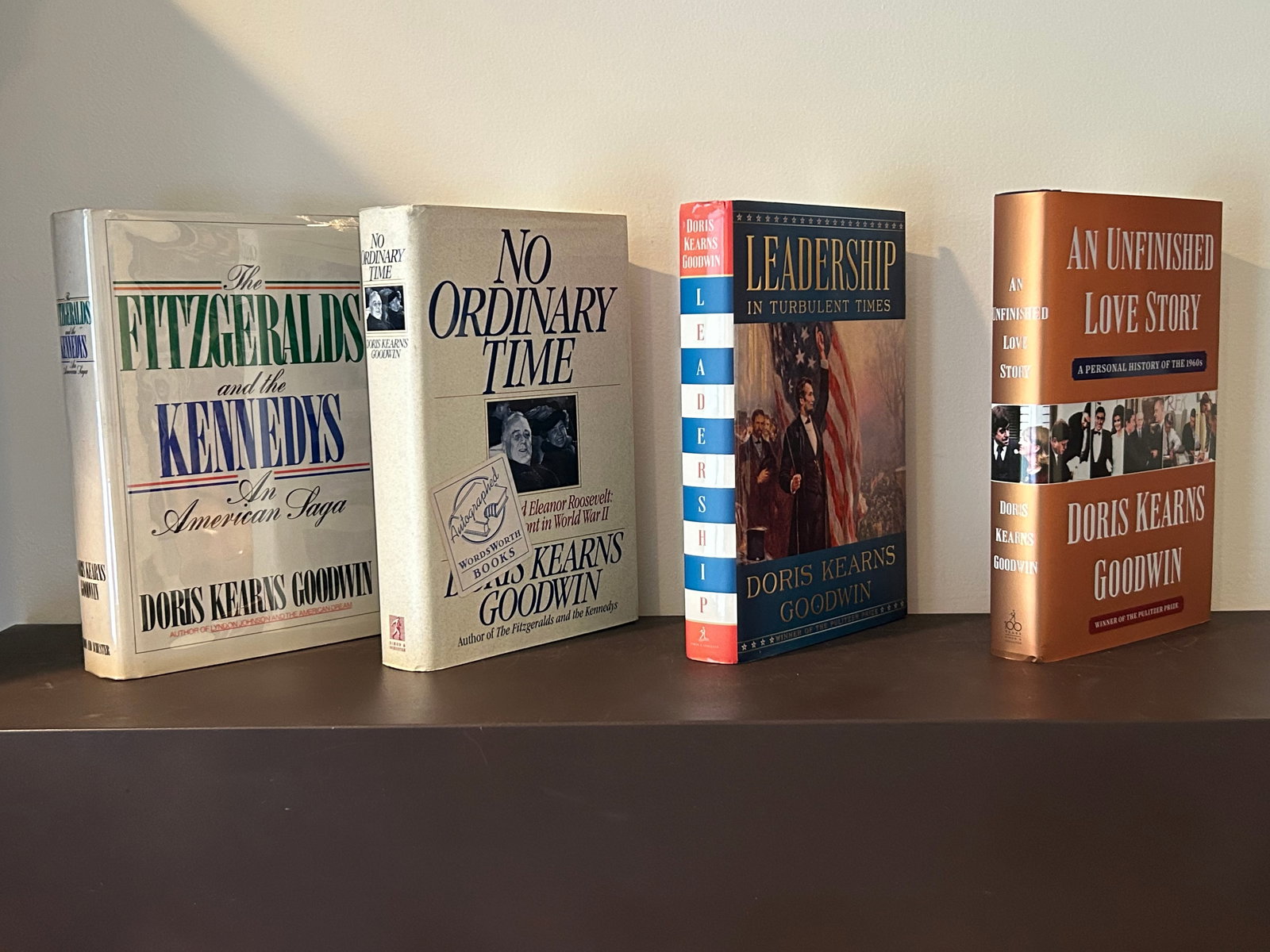 Doris Kearns Goodwin SIGNED Editions: The Fitzgeralds And The Kennedys An American Saga by Doris Kearns Goodwin SIGNED Second Printing published by Simon & Schuster, New York, 1987. No Ordinary Time by Doris Kearns Goodwin SIGNED Later Pr