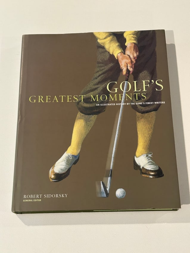 Golf's Greatest Moments Edited by Robert Sidorsky SIGNED & Inscribed by David Toms: Golf's Greatest Moments Edited by Robert Sidorsky SIGNED & Inscribed by David Toms First Edition published by Harry N. Abrams, New York, 2003. Dimensions: 11" x 9" x 3"