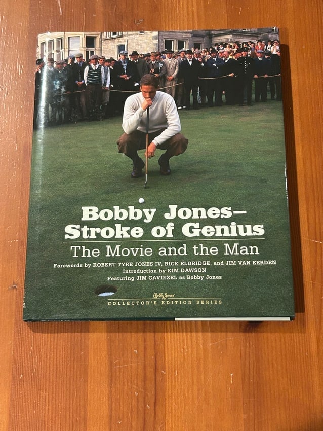 Bobby Jones-Stroke Of Genius The Movie And The Man SIGNED by Jim Caviezel First Edition: Bobby Jones-Stroke Of Genius The Movie And The Man SIGNED by Jim Caviezel, Claire Forlani, Brett Rice & One Unidentified Signature First Edition published by British American Publishing, Latham, 2004.