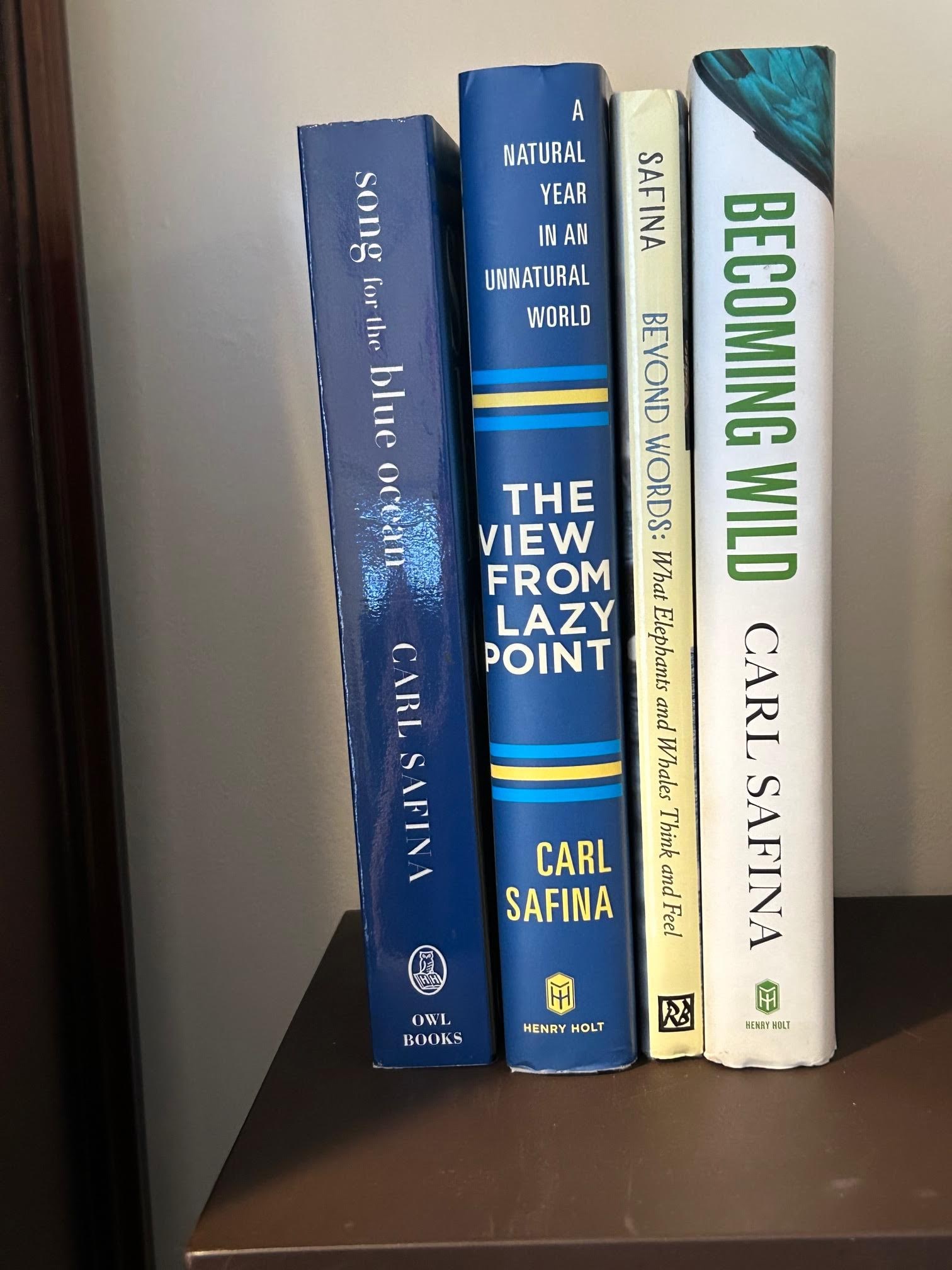 Carl Safina SIGNED Editions: The View From Lazy Point SIGNED & Inscribed First Edition Published by Henry Holt, New York, 2011. Song For The Blue Ocean SIGNED & Inscribed in Wraps Published by Owl Books, New York, 1999 (Softcover
