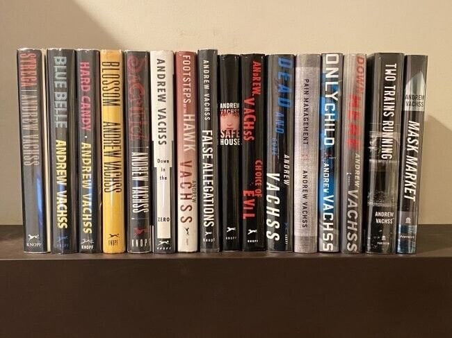 Andrew Vachss SIGNED Burke Novels First Editions: SIXTEEN Andrew Vachss SIGNED First Edition published by Alfred A. Knopf, New York and Pantheon, New York. Titles: Strega, Blue Belle, Hard Candy, Blossom, Sacrifice, Down In The Zero, Footsteps Of The