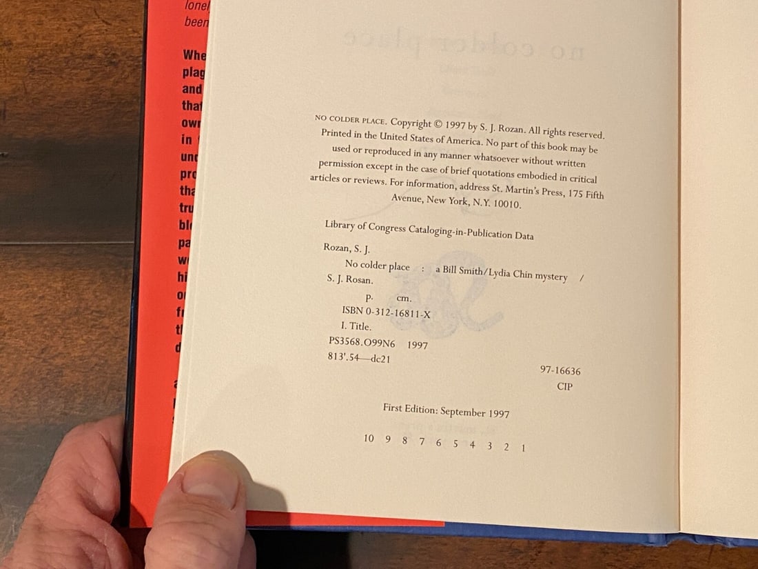 S. J. Rozan SIGNED First Editions - 5