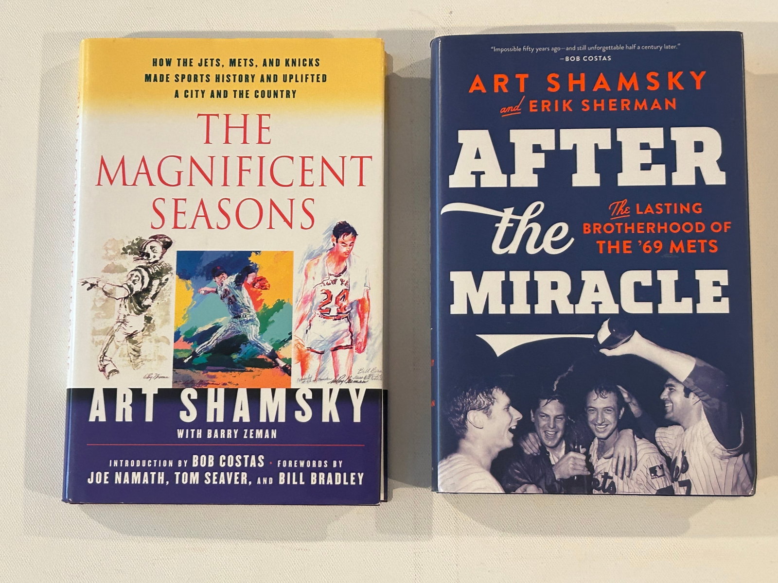 (New York) The Magnificent Seasons & After The Miracle by Art Shamsky SIGNED First Editions: The Magnificent Seasons & After The Miracle by Art Shamsky SIGNED First Editions published by St. Martin's Press & Simon & Schuster, New York, 2004, 2019. Dimensions: 11" x 9" x 3"