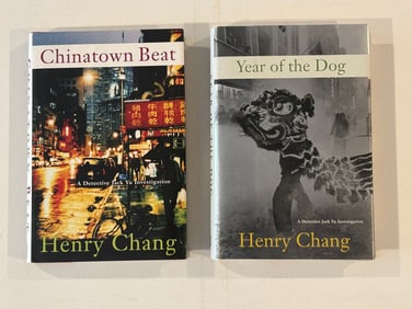 (NYC Fiction) Chinatown Beat & Year Of The Dog by Henry Chang SIGNED First Editions