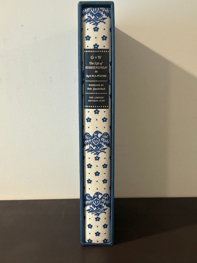 The Life Of Washington by Rev'd Mason L. Weems SIGNED by Robert Quackenbush: The Life Of Washington by Rev'd Mason L. Weems Illustrated & SIGNED by Robert Quackenbush Published by The Limited Editions Club, Mount Vernon, 1974.#1950/2000. Dimensions: 13 x 11" x 3".