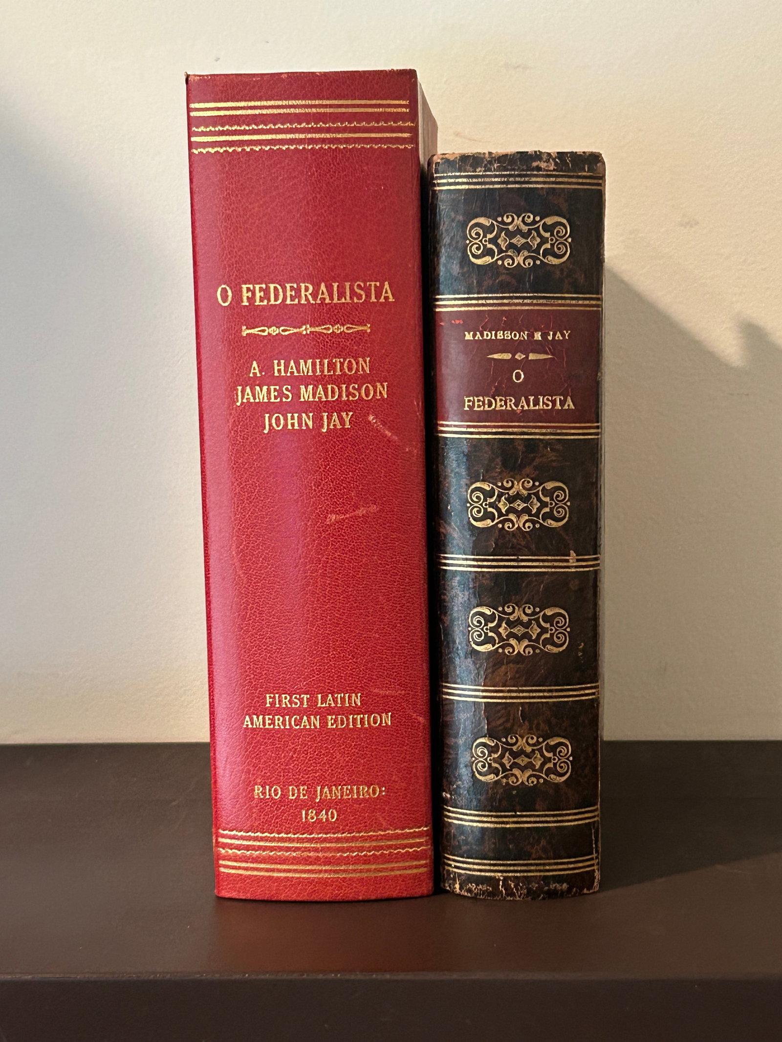 O Federalista EXTREMELY RARE First Latin American Edition Of The Federalist 1840: O Federalista First Latin American Edition of The Federalist by Alexander Hamilton, James Madison and John Jay Published by Jose de Gama e Castro, Rio de Janeiro, Brazil, 1840 First Brazilian Edition 