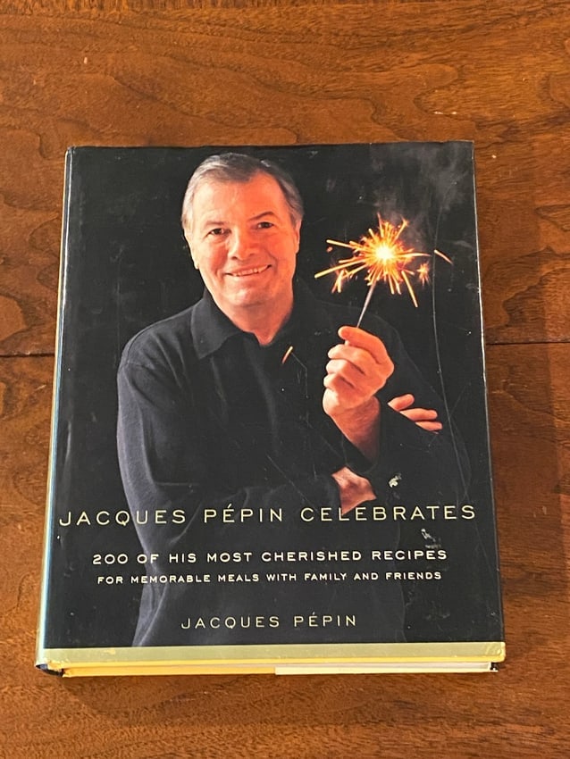 Jacques Pepin Celebrates 200 Of His Most Cherished Recipes SIGNED & Inscribed First Edition: Jacques Pepin Celebrates 200 Of His Most Cherished Recipes SIGNED & Inscribed First Edition published by Alfred A. Knopf, New York, 2001. Dimensions: 14" x 12" x 3"