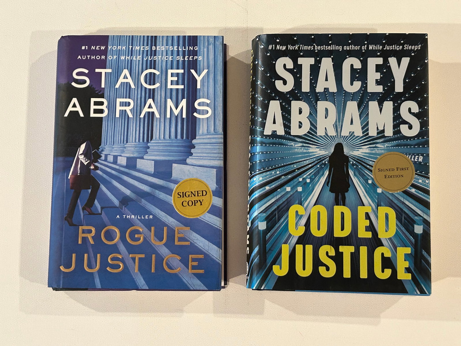 Rogue Justice & Coded Justice by Stacey Abrams SIGNED First Editions (1 of 8)