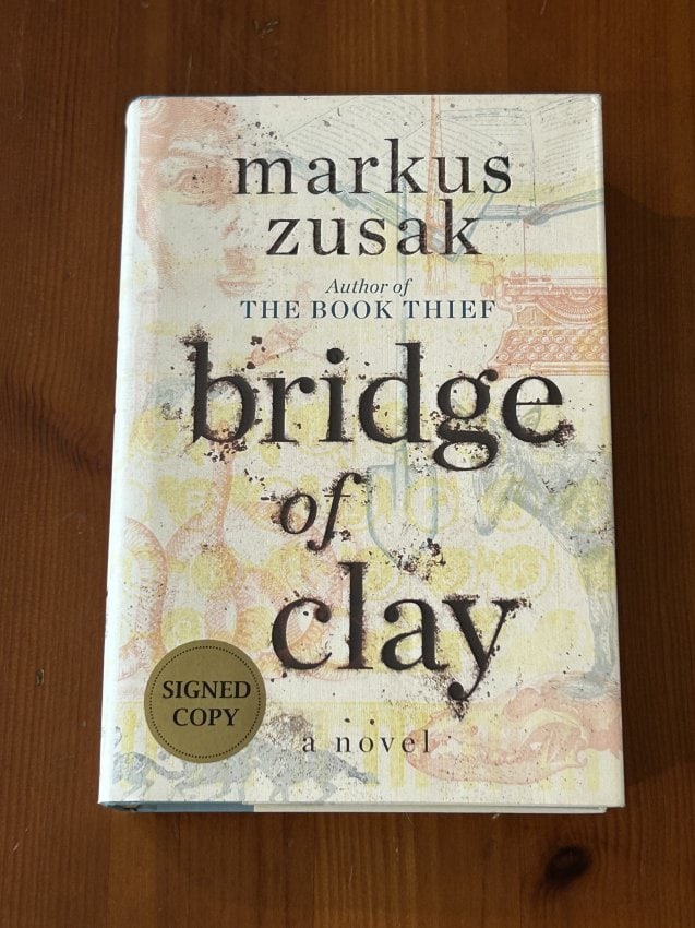 Bridge Of Clay By Markus Zusak SIGNED First Edition: Bridge Of Clay By Markus Zusak SIGNED First Edition published by Alfred A. Knopf, New York, 2018. Dimensions: 11" x 9" x 2"