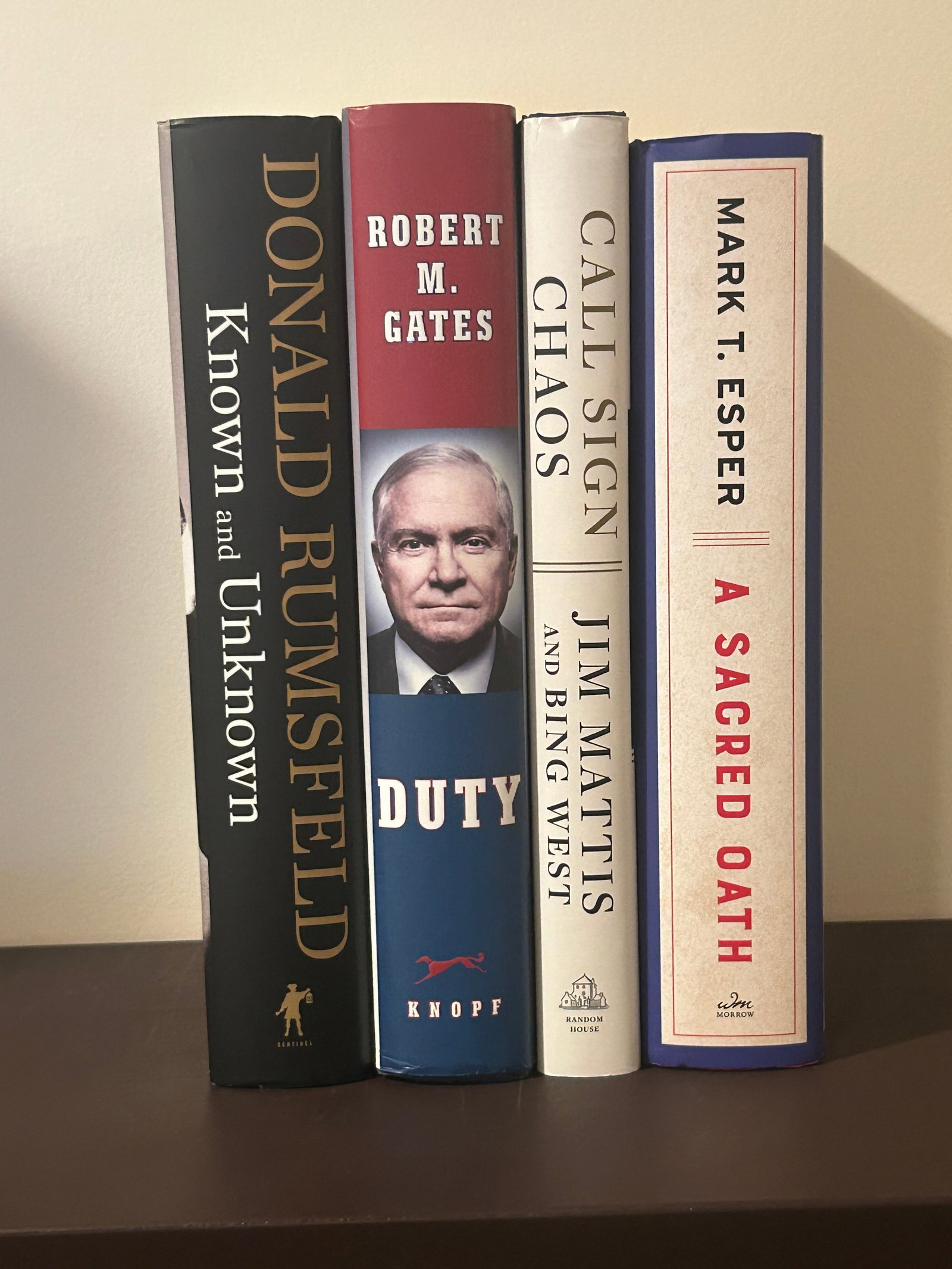 (Secretary Of Defense) Donald Rumsfeld, Robert M. Gates, Jim Mattis & Mark T. Esper SIGNED Editions (1 of 14)