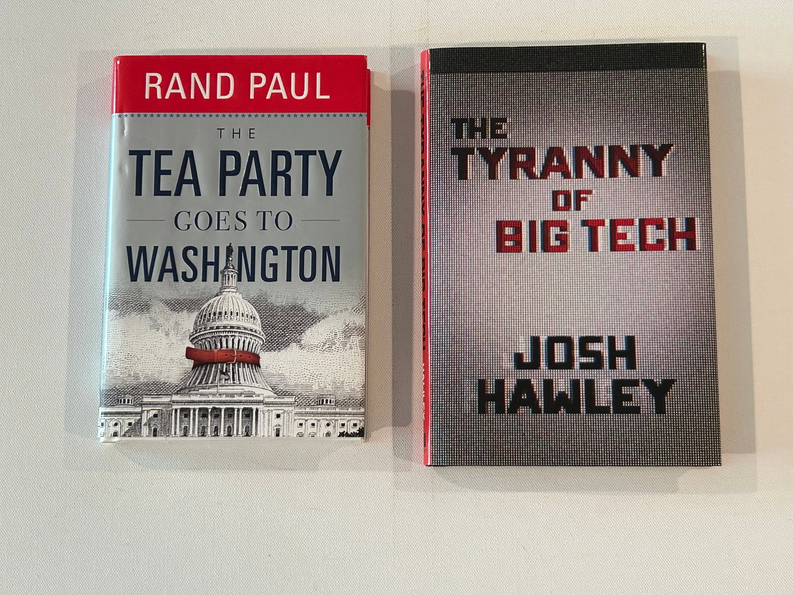 (Senators) Rand Paul & Josh Hawley SIGNED First Editions: The Tea Party Goes To Washington by Rand Paul SIGNED & Inscribed First Edition published by Center Street, New York, 2011. The Tyranny Of Big Tech by Josh Hawley SIGNED First Edition published by Regn