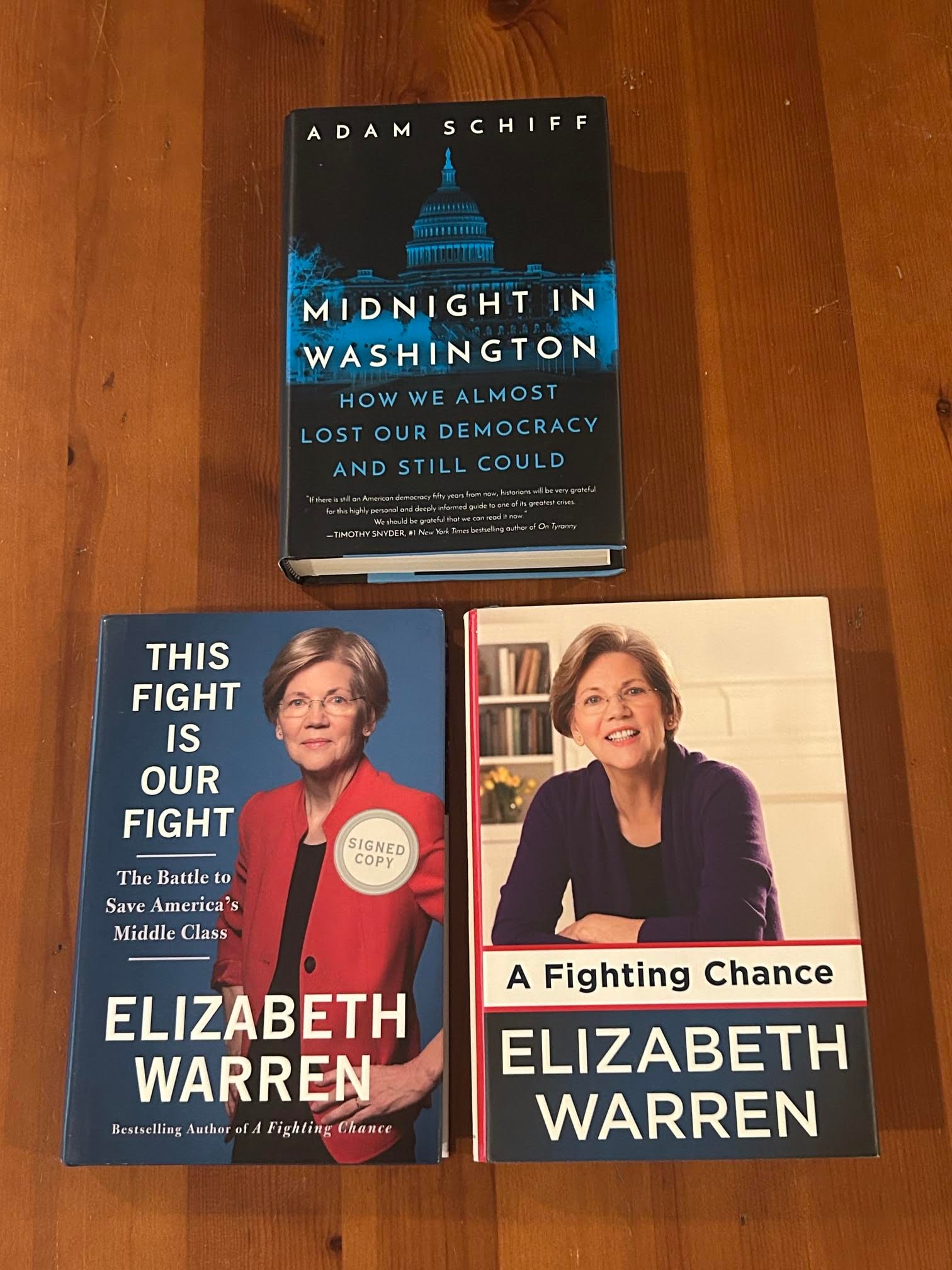 (Senators) Adam Schiff & Elizabeth Warren SIGNED First Editions (1 of 16)