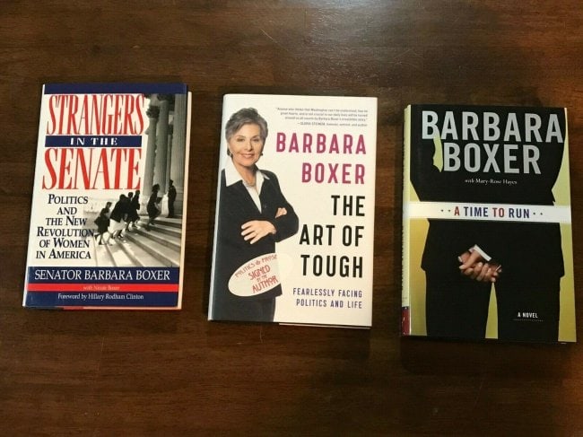 (Senators) Barbara Boxer Strangers in the Senate, The Art of Tough, A Time to Run SIGNED (1 of 9)