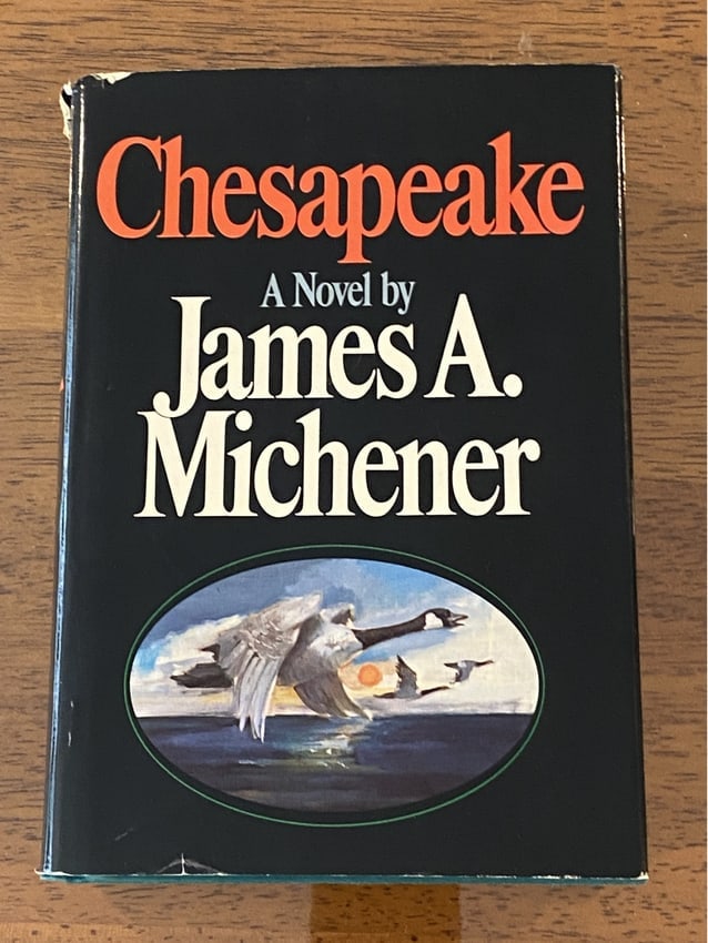 Chesapeake By James A. Michener SIGNED & Inscribed Later Printing: Chesapeake By James A. Michener SIGNED & Inscribed Later Printing published by Random House, New York, 1978. Dimensions: 11" x 9" x 3"
