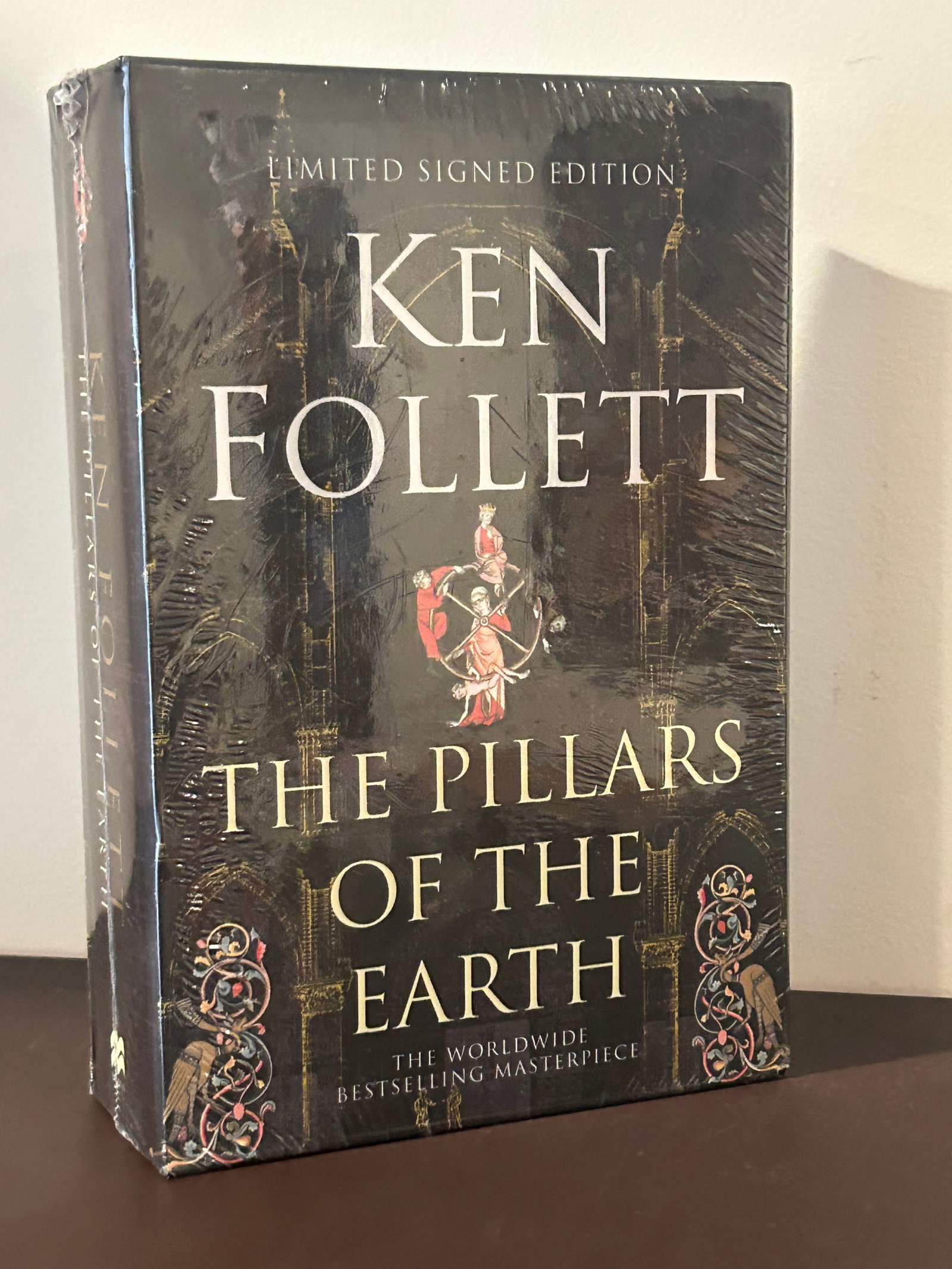 The Pillars Of The Earth by Ken Follett Limited SIGNED Edition in Slipcase: The Pillars Of The Earth by Ken Follett Limited SIGNED Edition in Slipcase Still In Shrink-wrap published by Macmillan, London, 2008. Dimensions: 11" x 9" x 4"