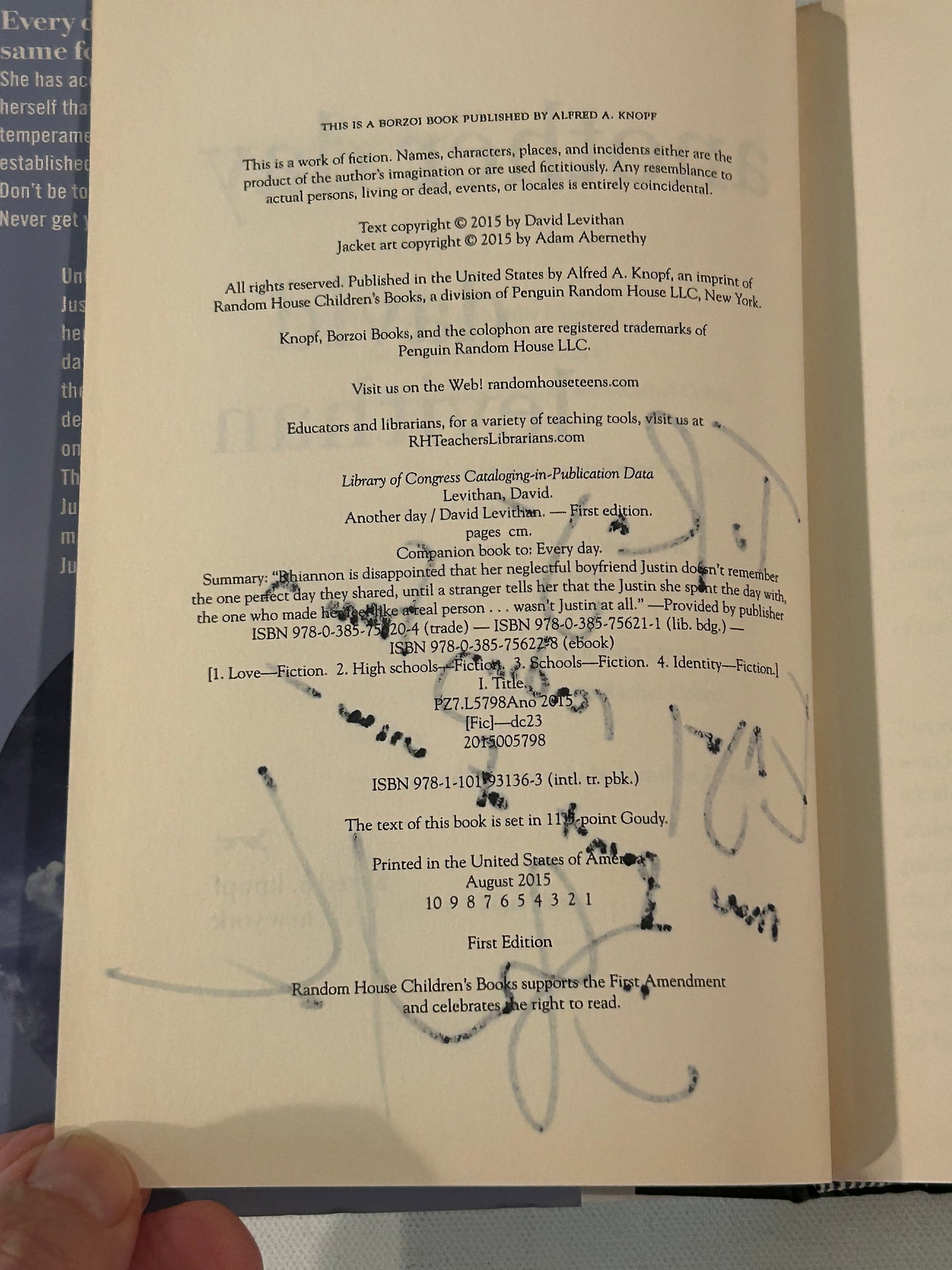 David Levithan SIGNED First Editions - 5