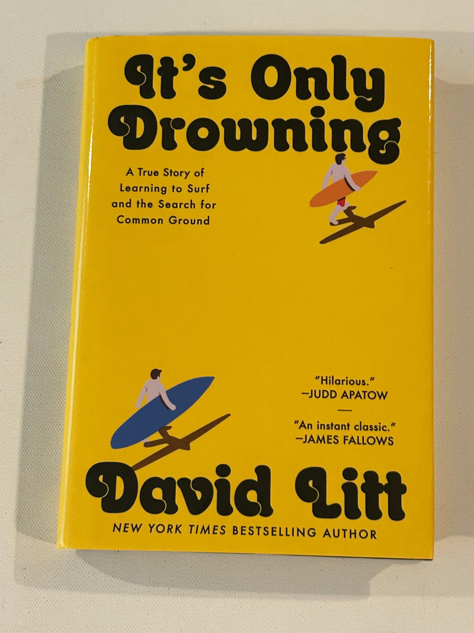 It's Only Drowning by David Litt SIGNED & Inscribed First Edition: It's Only Drowning by David Litt SIGNED & Inscribed First Edition published by Gallery Books, New York, 2025. Dimensions: 11" x 9" x 3"