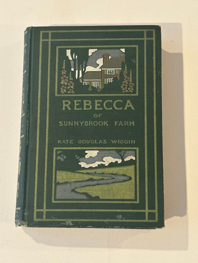 Rebecca Of Sunnybrook Farm by Kate Douglas Wiggin First Edition: Rebecca Of Sunnybrook Farm by Kate Douglas Wiggin First Edition with " Don't turn in at the side" on p. 325; "in the October sun" on p. 327 published by Houghton Mifflin, New York, 1903. Dimensions: 1