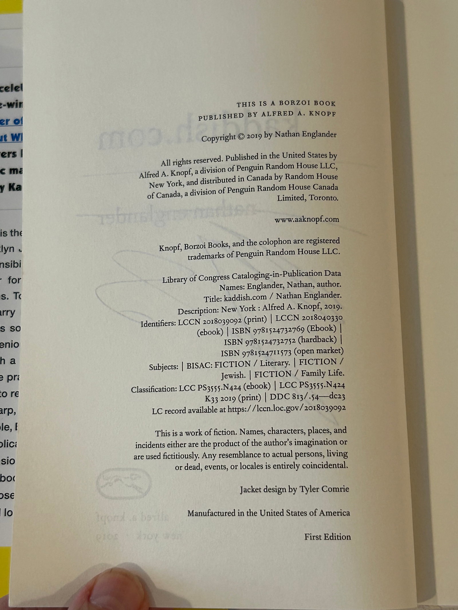 Nathan Englander SIGNED First Editions - 7