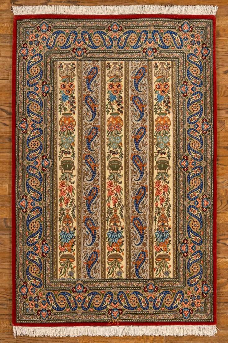 Persian 3.04x5.07 Multicolor Wool-Silk Rug (1 of 3)