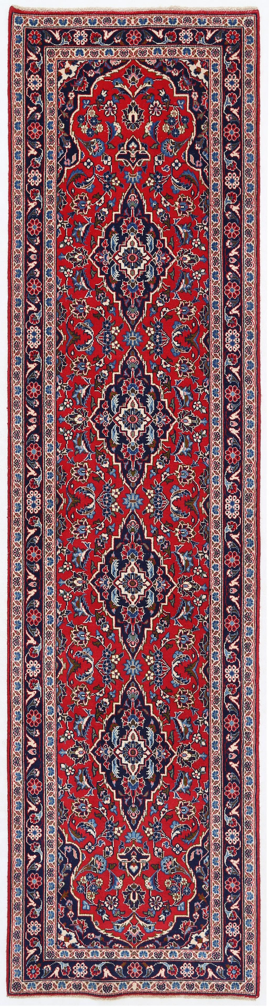 Hand Knotted Persian Kashan Wool Rug 2'6" x 9'9" (1 of 1)