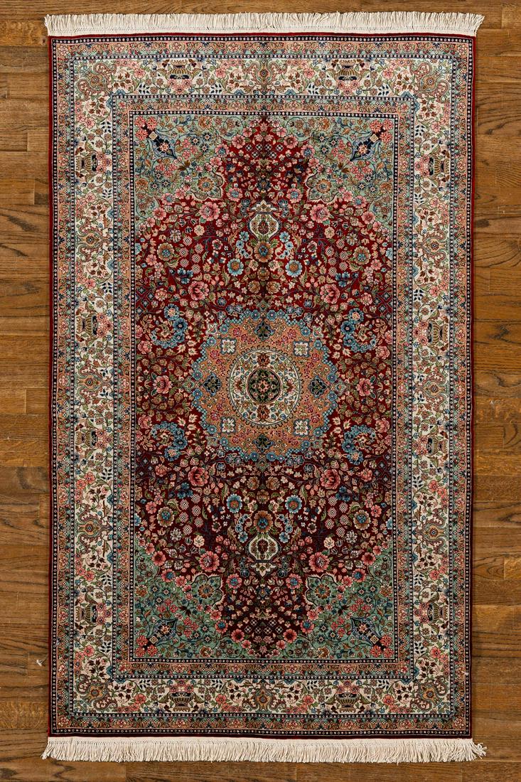 SILK, TABRIZ, (Rectangle) Origin: CHINA - Hand-knotted (1 of 5)