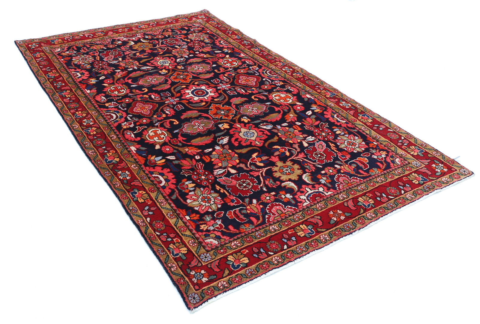 Hand Knotted Persian Hamadan Wool Rug 5' x 8'2" (1 of 6)