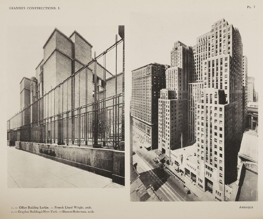 Robert MALLET-STEVENS, prÃ©sentÃ© par - Grandes: Robert MALLET-STEVENS, prÃ©sentÃ© par - Grandes constructions. 1. Paris, Charles Moreau, Â«L'Art international d'aujourd'hui Â», s.d. [ca. 1929]. In-4, en feuilles, sous chemise cartonnÃ©e d