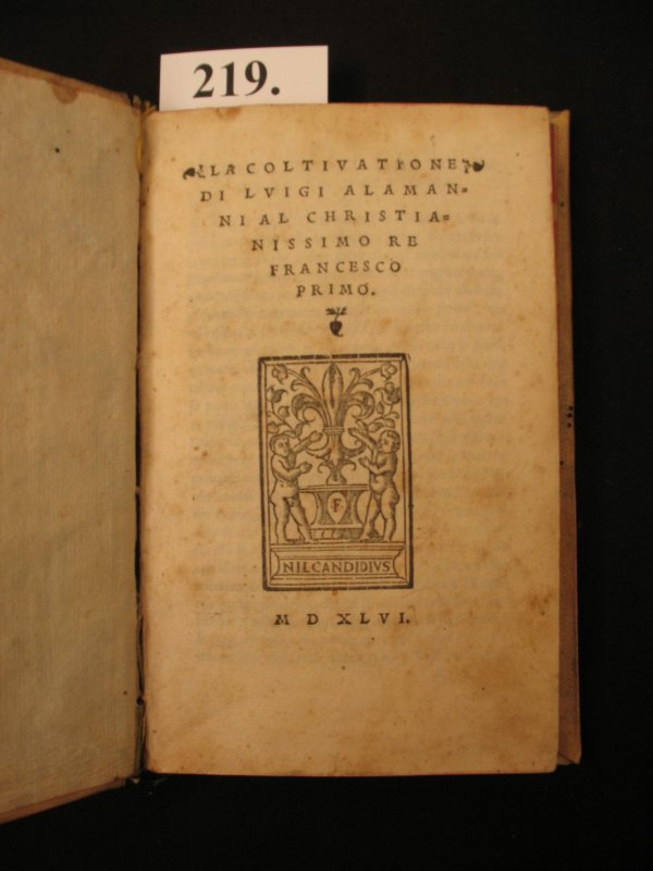 ALAMANNIcoltivatione Fiorenza 1546 italian prints