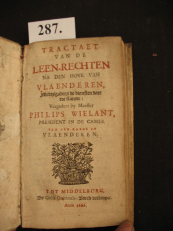 WIELANT Tractaet leenrechten droit law recht 1666