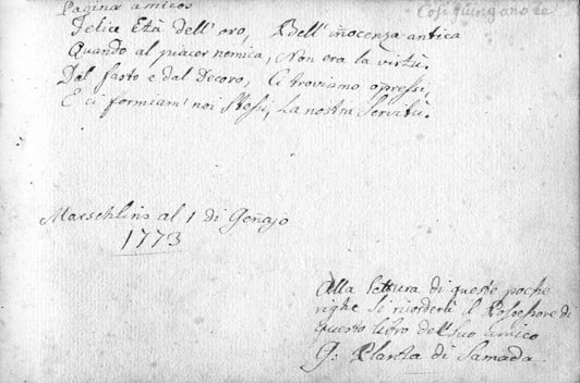309 Manuscrit Marschlins Suisse Livre d'or Salis Planta - 6