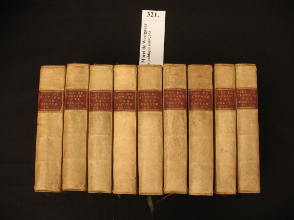 PLUTARQUE Les Vies des hommes illustres 1735