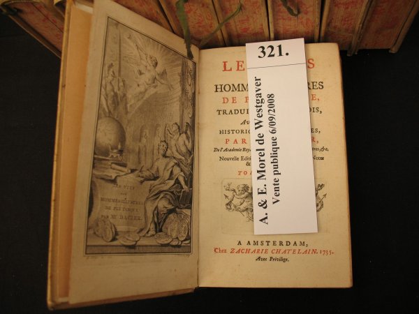 PLUTARQUE Les Vies des hommes illustres 1735 - 2