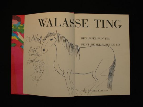 WALASSE, Ting (Shangai, 1929) - Rice Paper Painti: WALASSE, Ting (Shangai, 1929) - Rice Paper Painting. Peinture sur papier de riz. Paris, Yves Rivière, 1984. Grand in-4, pleine toile rose illustrée, jaquette illustrée en couleur. Enrichi d'un DES