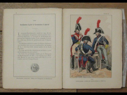 Capitaine ROZAT DE MANDRES & COMMANDANT SAUZEY -: ROZAT DE MANDRES & COMMANDANT SAUZEY, Capitaine - La France en campagne. Un siècle de guerres (1800-1900). Cent uniformes militaires. Paris, J. Leroy, 1906. In-12, broché. 100 planches hors texte