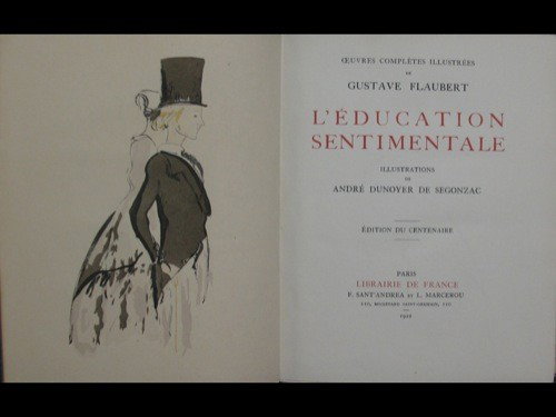 FLAUBERT, Gustave - Oeuvres complètes illustrées. : FLAUBERT, Gustave - Oeuvres complètes illustrées. Édition du Centenaire. Paris, Librairie de France, 1922-1929. 10 volumes in-8 carré, demi-chagrin à coins, dos à cinq nerfs, tête dorée, couve