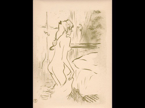 [TOULOUSE-LAUTREC (1864-1901), Henri de ] - Suite : [TOULOUSE-LAUTREC (1864-1901), Henri de ] - Suite de 4 lithographies originales. Suite de 4 lithographies originales, chacune en 2 états (noir et vert) réunies dans une enveloppe bru