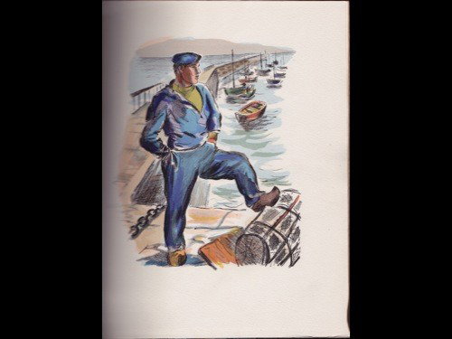 ELDER, Marc - Le Peuple de la mer. Lithographies : ELDER, Marc - Le Peuple de la mer. Lithographies et dessins par André MICHEL. Paris, Les Éditions Nationales, «Tradition de la France», «La Vie en France au débu