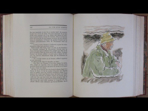 GUILLAUMIN, Émile - La vie d'un simple. Li: GUILLAUMIN, Émile - La vie d'un simple. Lithographies et dessins par André JORDAN. Paris, Les Éditions Nationales, «Tradition de la France», «La Vie en France au