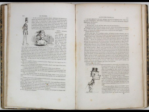 Le Prisme. Encyclopédie morale du dix-neuvième siè: Le Prisme. Encyclopédie morale du dix-neuvième siècle. Illustré par Daumier, Gagnet, Gavarni, Grandville... Trimolet. Paris, L. Curmer, 1841. Grand in-8, reliure romantique demi-basane marron, dos