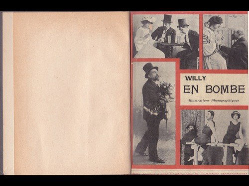 WILLY - En Bombe. Roman moderne. Illustrations pho: WILLY - En Bombe. Roman moderne. Illustrations photographiques. Paris, Nilsson - Per Lamm, «Excelsior», [circa 1904]. In-12 carré, bradel pleine percaline grise, pièce de titre, premier plat de co
