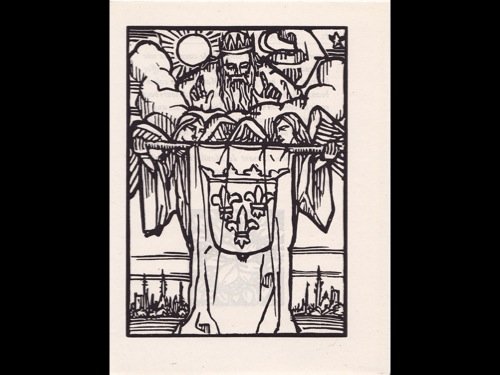 Paul FORT - Chansons françaises. Illustr&ea: Paul FORT - Chansons françaises. Illustrées de cent bois originaux par Émile BERNARD. Paris, Édouard Pelletan, Helleu et Sergent, 1922. In-8, en feuilles, couverture cr&egr