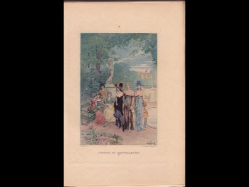 Octave UZANNE - La Française du siècle. Modes, moe: Octave UZANNE - La Française du siècle. Modes, moeurs, usages. Illustrations à l'aquarelle de Albert LYNCH gravées à l'eau-forte en couleurs par Eugène GAUJEAN. Paris, Quantin, 1886. Grand in-8,