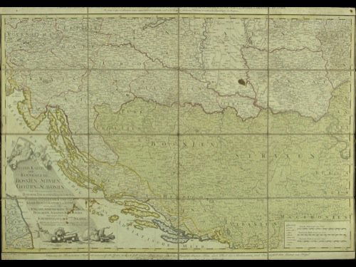 Carl SCHÜTZ UND F. MÜLLER - Neueste Kart: Carl SCHÜTZ UND F. MÜLLER - Neueste Karte der Kšnigreiche Bosnien, Servien [Serbien], Croatien und Slavonien samt den angraenzenden Provinzen Temesvar ... Neapel. Wien, Artaria, 1788. Carte